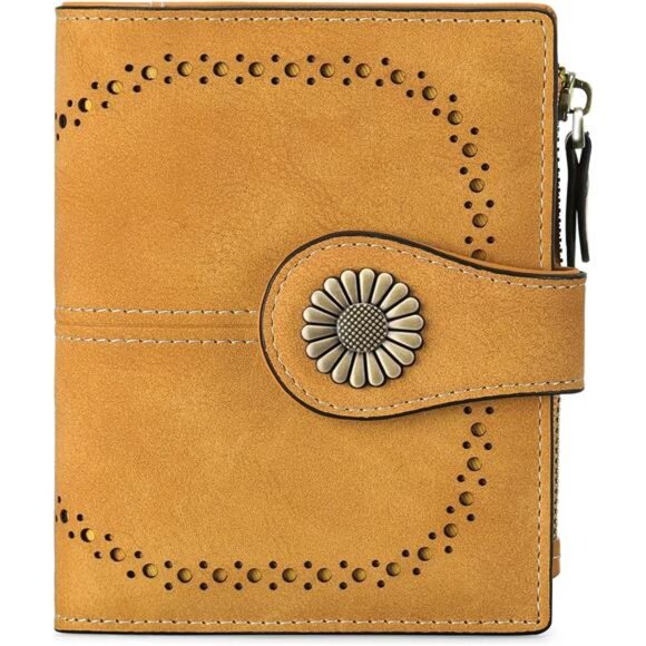 Handbags - Small Womens Wallet Leather Bifold Card Holder RFID Blocking